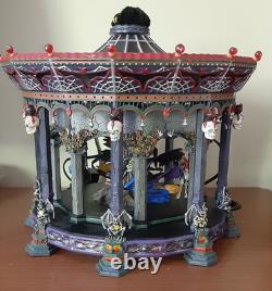 Dept 56 Snow Village Halloween Ghostly Carousel Sound Lights Motion All Work
