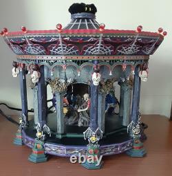 Dept 56 Snow Village Halloween Ghostly Carousel Sound Lights Motion All Work