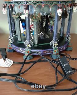 Dept 56 Snow Village Halloween Ghostly Carousel Sound Lights Motion All Work