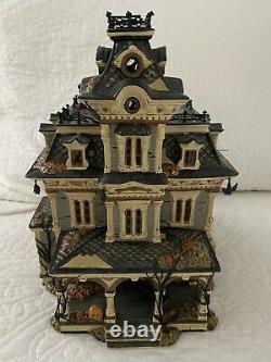 Dept. 56 Snow Village Haunted House Grimsly Manor Lights Sounds Retired Halloween