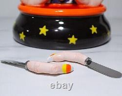 Dept 56 Witch Bowl & Fingers Spreader Googly Eye Halloween Serving Bowl