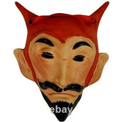 Devil MASK Mini 3.5 Ornament Halloween Ceramic Gothic Miniature Gothic Mystic V