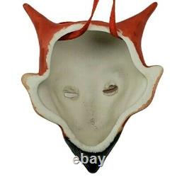 Devil MASK Mini 3.5 Ornament Halloween Ceramic Gothic Miniature Gothic Mystic V