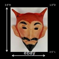 Devil MASK Mini 3.5 Ornament Halloween Ceramic Gothic Miniature Gothic Mystic V