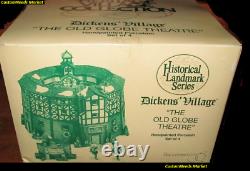 Dickens Village Retired THE OLD GLOBE THEATRE Complete Landmark (50% Shipping)