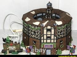 Dickens Village Retired THE OLD GLOBE THEATRE Complete Landmark (50% Shipping)