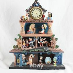 Disney Magic Moments in Time Pinocchio Musical Clock Music Box Pre-Owned