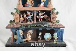 Disney Magic Moments in Time Pinocchio Musical Clock Music Box Pre-Owned