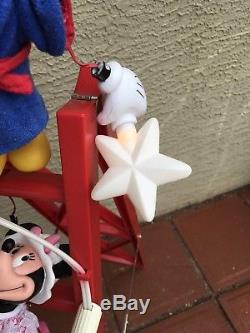 Disney Mickey's Mouse Tree Trimmers Animated Mechanical Large Display Vintage