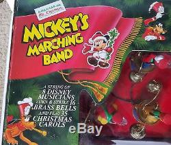 Disney Mr. Christmas 1992 Mickey's Marching Band Musical Ornament Set of 8