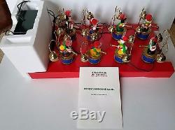 Disney Mr. Christmas 1992 Mickey's Marching Band Musical Ornament Set of 8