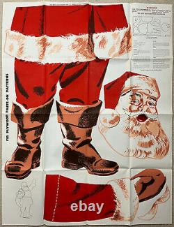Douglas Fir Plywood Association VTG 1956 Santa Claus Wreath NOS Pattern Xmas