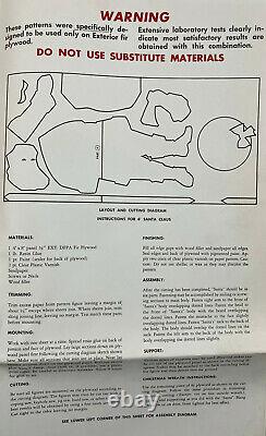 Douglas Fir Plywood Association VTG 1956 Santa Claus Wreath NOS Pattern Xmas