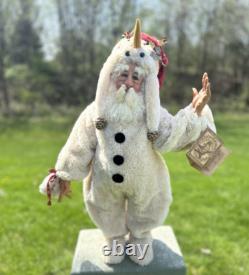 Drolleries Deborah Henderson Demdaco HOLLY JOLLY SNOWMAN SANTA 24 Rare NO STAFF