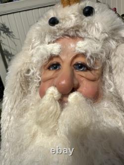 Drolleries Deborah Henderson Demdaco HOLLY JOLLY SNOWMAN SANTA 24 Rare NO STAFF