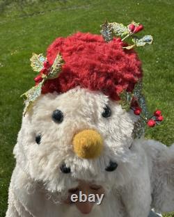 Drolleries Deborah Henderson Demdaco HOLLY JOLLY SNOWMAN SANTA 24 Rare NO STAFF