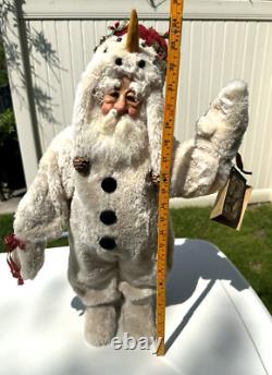 Drolleries Deborah Henderson Demdaco HOLLY JOLLY SNOWMAN SANTA 24 Rare NO STAFF