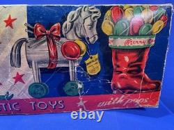 E Rosen 4 BEAUTIFUL PLASTIC TOYS Candy Containers & Original Box Rosbro