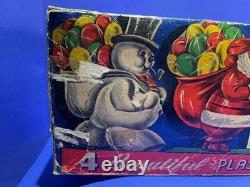 E Rosen 4 BEAUTIFUL PLASTIC TOYS Candy Containers & Original Box Rosbro