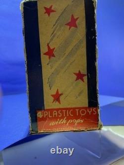 E Rosen 4 BEAUTIFUL PLASTIC TOYS Candy Containers & Original Box Rosbro