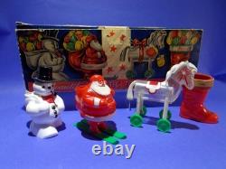 E Rosen 4 BEAUTIFUL PLASTIC TOYS Candy Containers & Original Box Rosbro