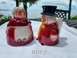 EUC Rare! Uncle Mistletoe Aunt Holly Creamer Sugar Vintage MCM Marshall Field's