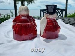 EUC Rare! Uncle Mistletoe Aunt Holly Creamer Sugar Vintage MCM Marshall Field's