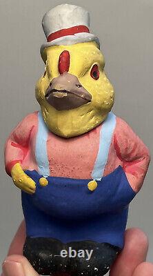 Early German 5 Paper Mache Antique Chick Candy Container Chick Easter Mint
