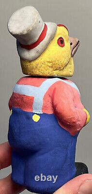 Early German 5 Paper Mache Antique Chick Candy Container Chick Easter Mint