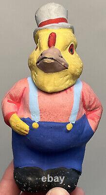 Early German 5 Paper Mache Antique Chick Candy Container Chick Easter Mint