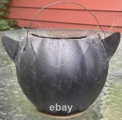 Early German Black Cat Pumpkin Halloween