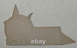 Early Halloween Die Cut Place Card? Gibson Excellent Condition Cats On Fence
