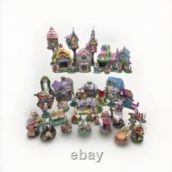 Easter Decor- Village. Porcelain. Collectors Items. Bunnie. 43 Piece Lot. Vtg