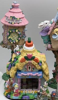 Easter Decor- Village. Porcelain. Collectors Items. Bunnie. 43 Piece Lot. Vtg