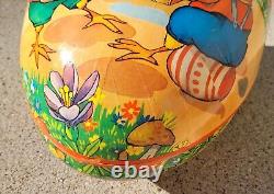 Easter German Candy Container Egg Large 15 Vintage Papier Mache