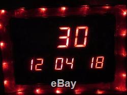 Electronic Countdown To Christmas Timer 19 indoor/outdoor sign clock WORKS