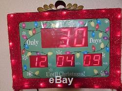 Electronic Countdown To Christmas Timer 19 indoor/outdoor sign clock WORKS