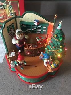 Enesco Santa's North Pole Post Office Multi-action/lights Music Box Mib