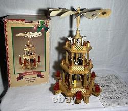 Erzgebirge 3 Tier Christmas Pyramid Nativity CandlePower Windmill Holy Family19