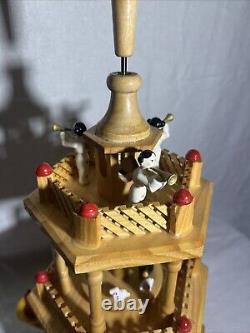 Erzgebirge 3 Tier Christmas Pyramid Nativity CandlePower Windmill Holy Family19