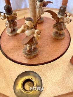 Erzgebirge East German Christmas Pyramid Carousel Angels Purchase 1976 Papers