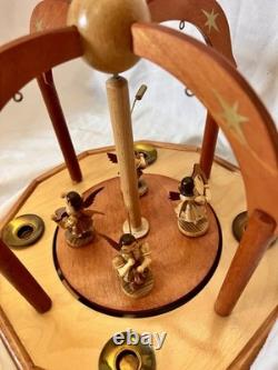 Erzgebirge East German Christmas Pyramid Carousel Angels Purchase 1976 Papers