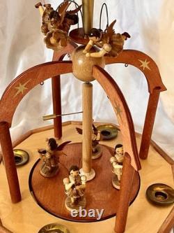 Erzgebirge East German Christmas Pyramid Carousel Angels Purchase 1976 Papers