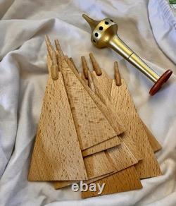 Erzgebirge East German Christmas Pyramid Carousel Angels Purchase 1976 Papers