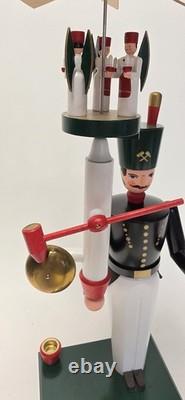 Erzgebirge German Bell Miner Volkskunst Seiffen Schalling Candle Holder Holiday