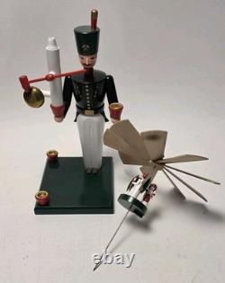 Erzgebirge German Bell Miner Volkskunst Seiffen Schalling Candle Holder Holiday