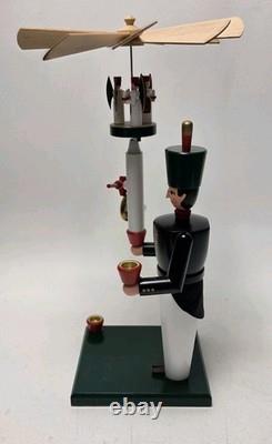 Erzgebirge German Bell Miner Volkskunst Seiffen Schalling Candle Holder Holiday