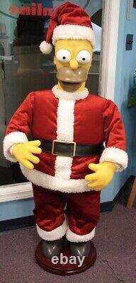 Extremely Rare 2002 Lifesize Animated Homer Simpson Christmas Prop Santa Gemmy