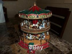 Extremely Rare Mr Christmas (nottingham Fair) Double Decker Light Up Carousel