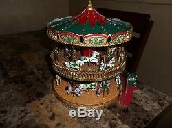 Extremely Rare Mr Christmas (nottingham Fair) Double Decker Light Up Carousel